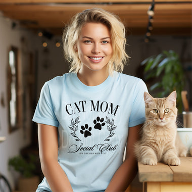 Cat Mom Social Club Single Color Screen Q52