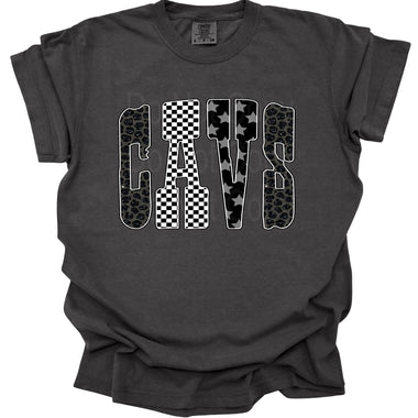 Cavs with Leopard Check Stars DTF Transfer (E)