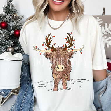 Highland Christmas Cow Screen Print Transfer T81