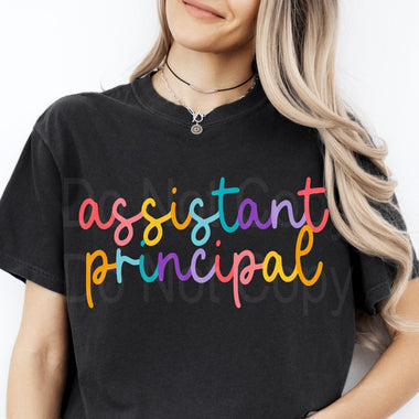 Colorful Cursive ASSISTANT PRINCIPAL DTF Transfer