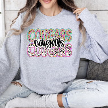 Confetti Cougars DTF Transfer