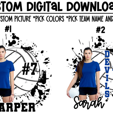 Custom Volleyball Digital Download