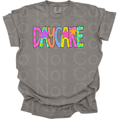 Preppy Bright Pattern Daycare DTF Transfer (AR)