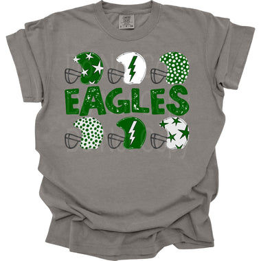 Eagles Green/White Helmet DTF Transfer (DB)