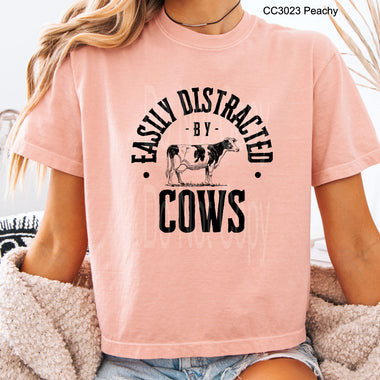 Easily Distracted by Cows Single Color Screen T2