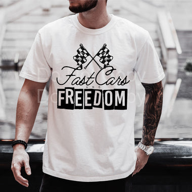 Fast Cars and Freedom DTF Transfer