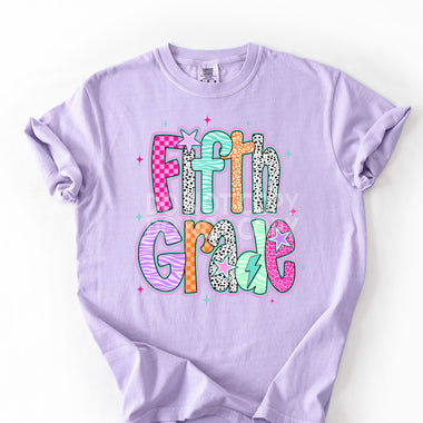 Fifth Grade Dalmation Star Doodle DTF Transfer (E)