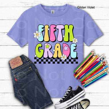Pretty Colors Fifth Grade DTF Transfer (E)
