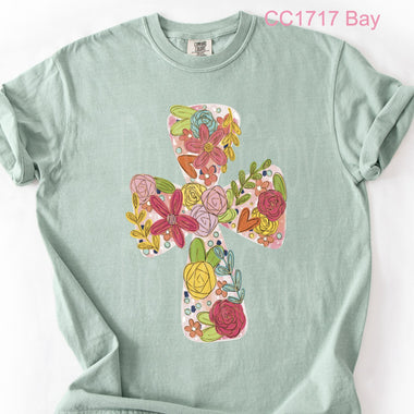 Floral Cross DTF Transfer