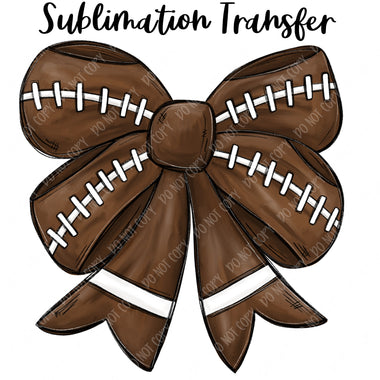 Football Bow Sublimation Transfer