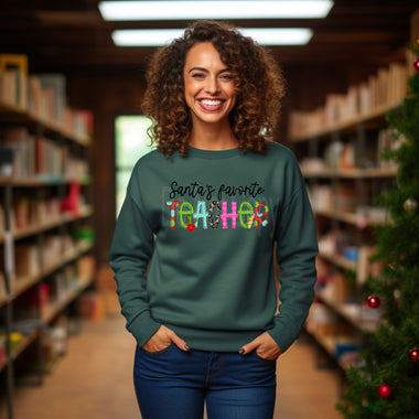 Lottie's Santa's Favorite Teacher DTF Transfer