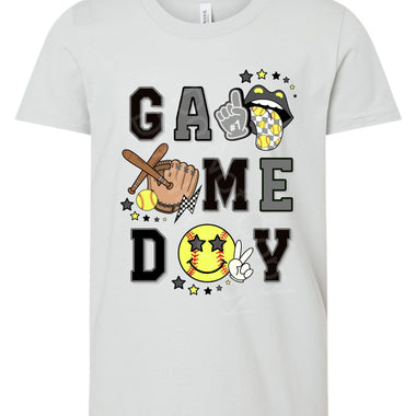 GameDay Black Softball DTF Transfer