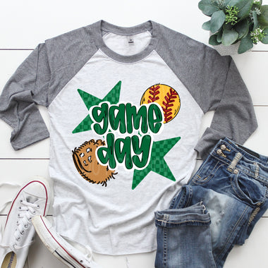 Gameday Softball Dark Green DTF Transfer
