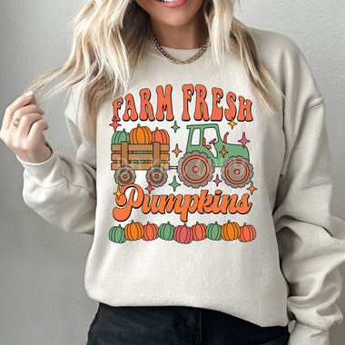 Farm Fresh Pumpkins Screen Print High Heat Transfer Q109