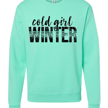 Cold Girl Winter Screen Print Tranfser Q20