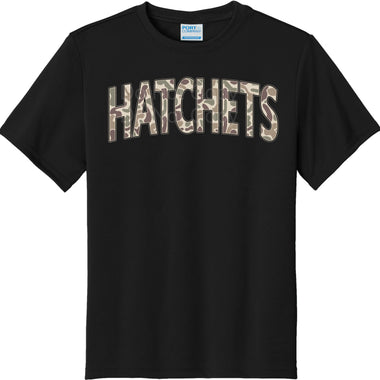 Hatchets Camo Arch Mascot DTF Transfer (E)