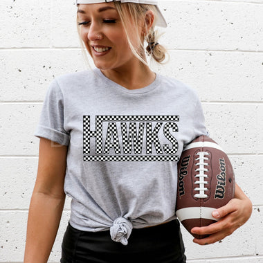 Hawks Checkered DTF Transfer
