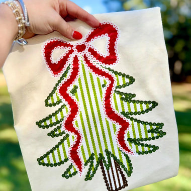 Seersucker Christmas Tree Wholesale Tee