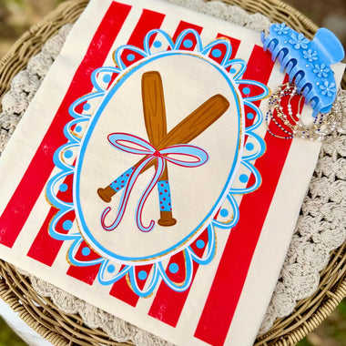 Baseball/Softball Bat Coquette Bow Wholesale Tee