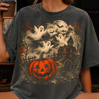 Retro Jack o Lantern Wholesale Tee