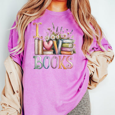 I Love Books DTF Transfer