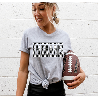 Indians Checkered DTF Transfer