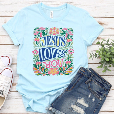 Jesus Loves You DTF Transfer