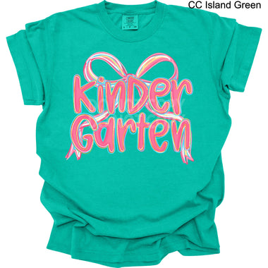 Kindergarten Pink Bow DTF Transfer (E)