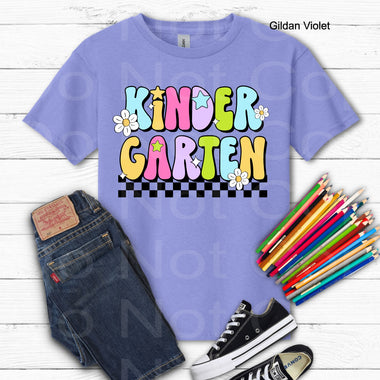 Pretty Colors Kindergarten DTF Transfer (E)