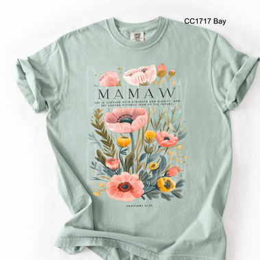 Mamaw Poppy Flowers DTF Transfer