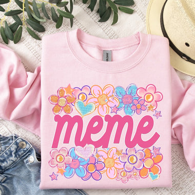 Meme Floral DTF Transfer