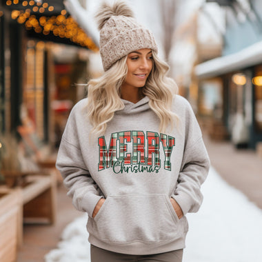 Merry Christmas Plaid DTF Transfer (E)