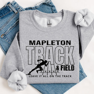 Mapleton Track & Field BLACK INK DTF Transfer