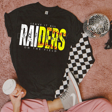 Leave It All On The Field RAIDERS Softball WHITE DTF Transfer