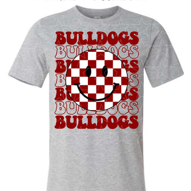 Bulldogs Checkered Smile Mascot Digital Download MS
