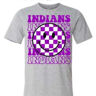 Indians Checkered Smile Mascot Digital Download MS