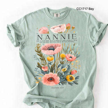 Nannie Poppy Flowers DTF Transfer