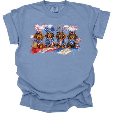 Patriotic Daschunds DTF Transfer (UAC)