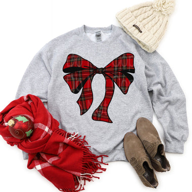 Plaid Bow with long Streamers DTF Transfer (E)