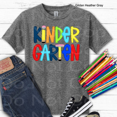 Kindergarten Boy Primary Colors DTF Transfer (E)