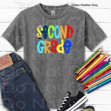 Second Grade Boy Primary Colors DTF Transfer (E)