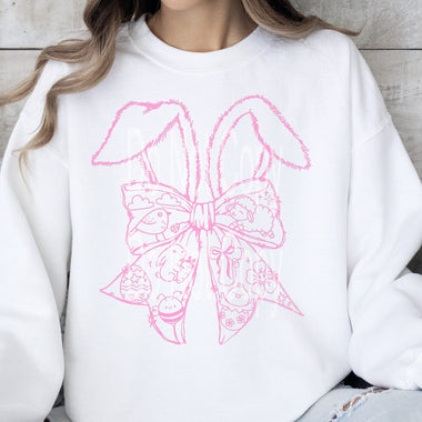 Rabbit Ears with Bow Single Color Screen V5