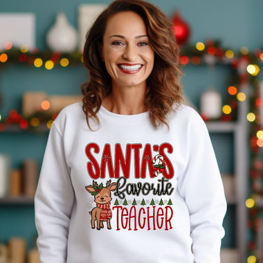 Santa's Favorite Teacher DTF Transfer