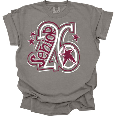 Senior 26 White and Maroon DTF Transfer (SWD)