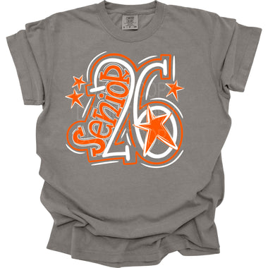 Senior 26 White and Orange DTF Transfer (SWD)