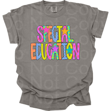 Preppy Bright Pattern Special Education DTF Transfer (AR)