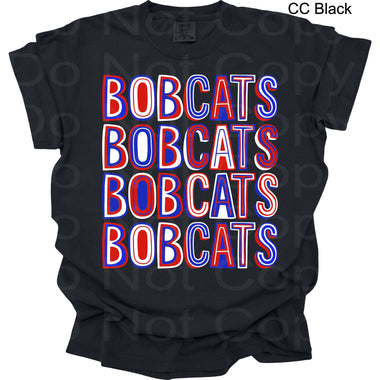 Colorful Stack Bobcats RWB DTF Transfer (DPD)