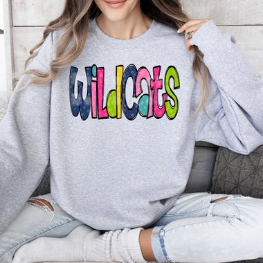 Bold Colorful Wildcats DTF Transfer