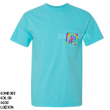 Mom Life Tie Dye Pocket Size Screen Print Transfers Q84