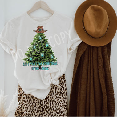 "No Restocks" I Want for Christmas is Turquoise Screen Print Transfers *High Heat* W87